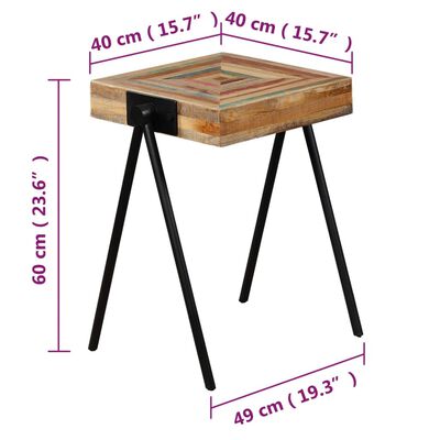 vidaXL Side Table Solid Reclaimed Teak