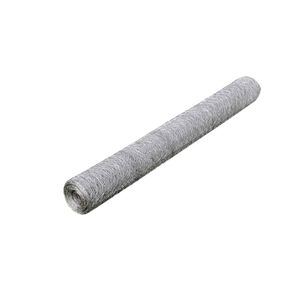 vidaXL Chicken Wire Fence Galvanised Steel 25x0,5 m Silver