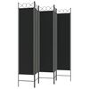 vidaXL 5-Panel Room Divider Black 200x200 cm Fabric