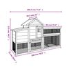vidaXL Chicken Coop Mocha 186.5x58.5x113 cm Solid Wood Pine