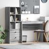 vidaXL Desk with Drawer 2 pcs Grey Sonoma