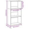 vidaXL Bookcase White 60x30x114 cm Engineered Wood