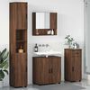 vidaXL Bathroom Furniture Set 4 pcs Brown Oak Engineered wood & Metal