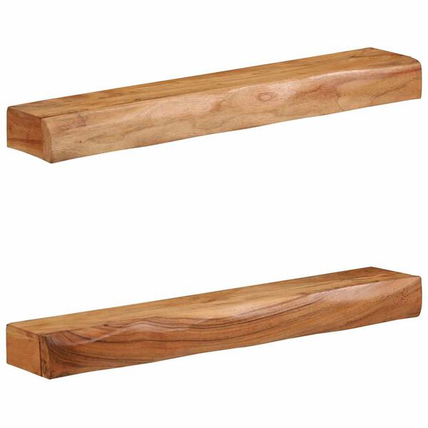 vidaXL Wall Shelves 2 pcs 80x17x8 cm Solid Wood Acacia