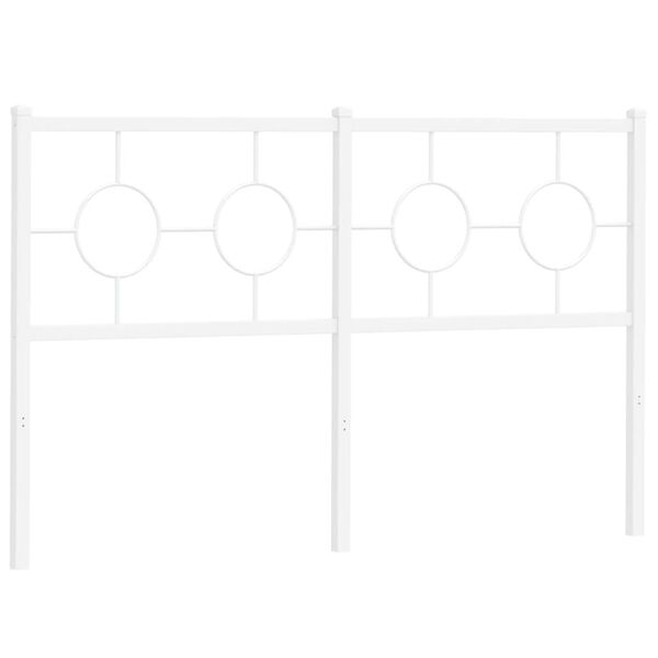 vidaXL Metal Headboard White 140 cm