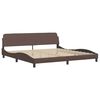 vidaXL Bed Frame without Mattress "Zadar" Brown 200x200 cm Faux Leather