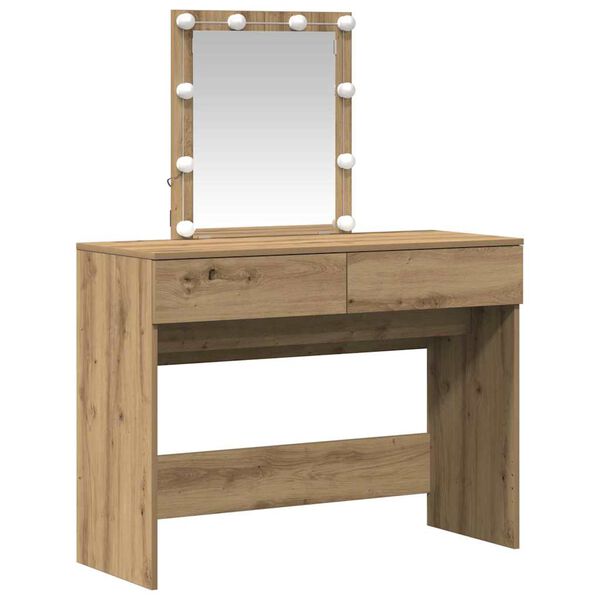 vidaXL Dressing Table Artisan oak 100 x 40 x 130 cm Engineered wood