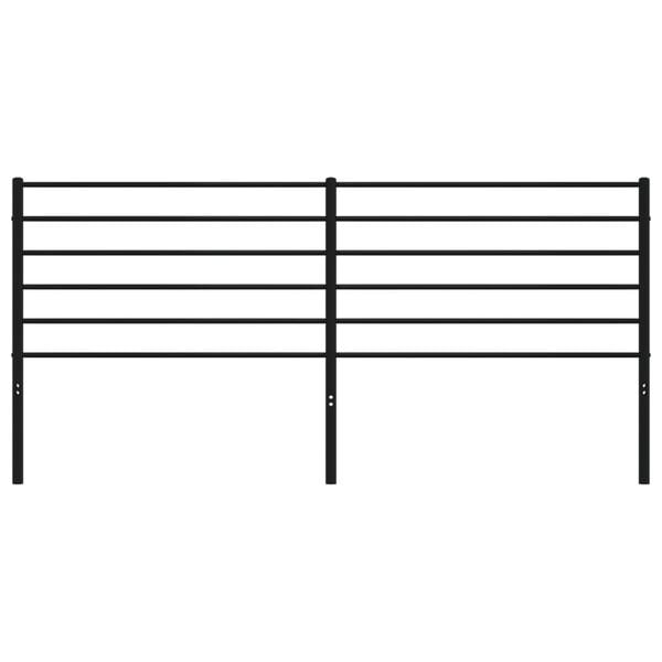 vidaXL Metal Headboard Black 200 cm