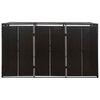 vidaXL Triple Wheelie Bin Shed Black 207x80x117 cm Poly Rattan