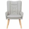 vidaXL Armchair Cloud Grey 63 x 67 x 94 cm Sherpa Fabric