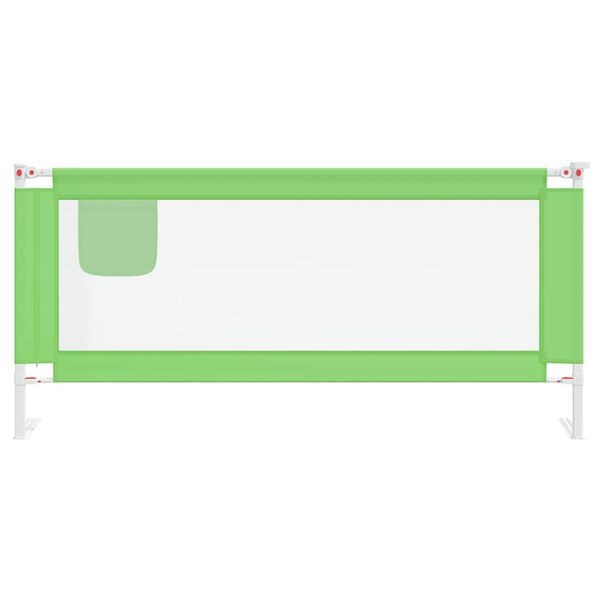 vidaXL Toddler Safety Bed Rail Green 200x25 cm Fabric
