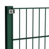 vidaXL Fence Panel with Posts Iron 1730x120 cm Green