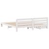 vidaXL Bed Frame without Mattress White 200x200 cm Solid Wood Pine