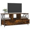 vidaXL TV Cabinet Smoked Oak 102x33x45 cm Engineered Wood&Iron