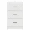 vidaXL Bedside Cabinet with Drawer High gloss white 38 x 38 x 66 cm