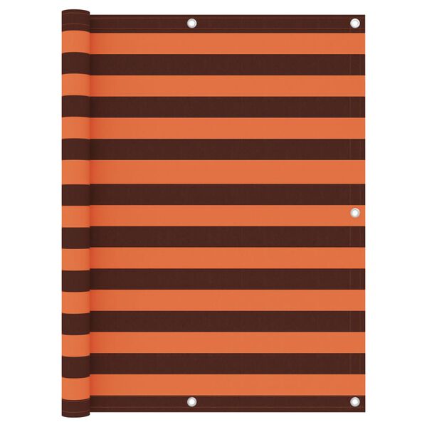 vidaXL Balcony Screen Orange and Brown 120x400 cm Oxford Fabric