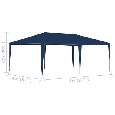 vidaXL Party Tent 4x6 m Blue