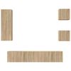 vidaXL 5 Piece TV Cabinet Set Sonoma Oak Engineered Wood