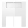 vidaXL Headboard Cabinet High Gloss White 100x18.5x102.5 cm