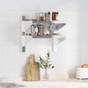 vidaXL 2-Tier Wall Shelf 50x30x48 cm Silver Stainless Steel