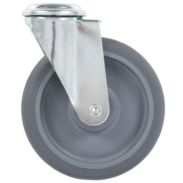vidaXL Bolt Hole Swivel Casters 4 pcs 125 mm