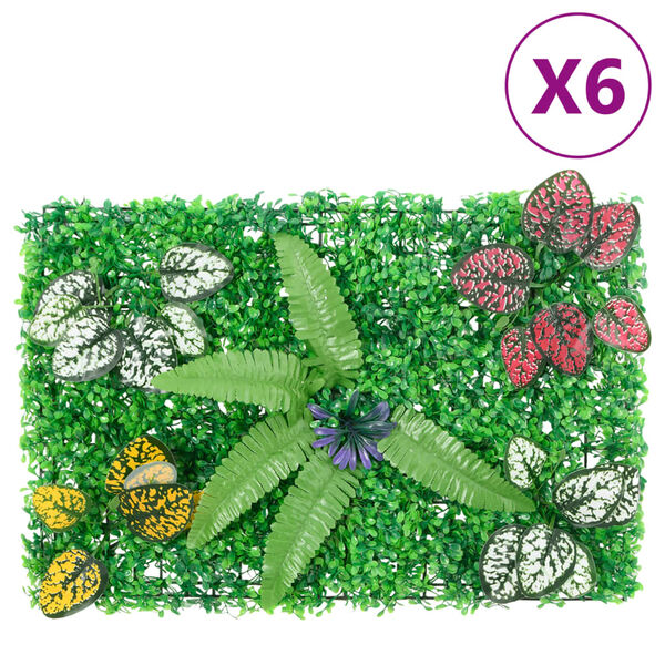 &nbsp;vidaXL Artificial Plant Fence&nbsp;6 pcs Green 40x60 cm