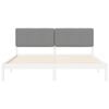 vidaXL Bed Frame with Upholstered Headboard Light Grey 180 x 200 cm