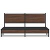 vidaXL Metal Bed Frame without Mattress Brown Oak 180x200 cm Super King