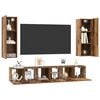 vidaXL TV Cabinet Set Wall-mounted 5 pcs Old Wood Engineered Wood
