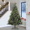 vidaXL Artificial Hinged Christmas Tree 300 LEDs Green 240 cm