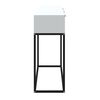 vidaXL Console Table White 105x30x75 cm Engineered Wood and Iron