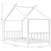 vidaXL Kids Bed Frame White Solid Pine Wood 90x200 cm