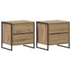 vidaXL Bedside Table with Drawer 2 pcs Artisian Oak 50 x 39.5 x 50 cm