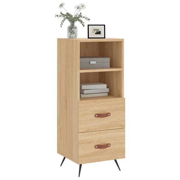 vidaXL Sideboard Sonoma Oak 34.5x34x90 cm Engineered Wood