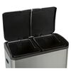 Practo Home Pedal Bin 2x20 L Matt Stainless Steel