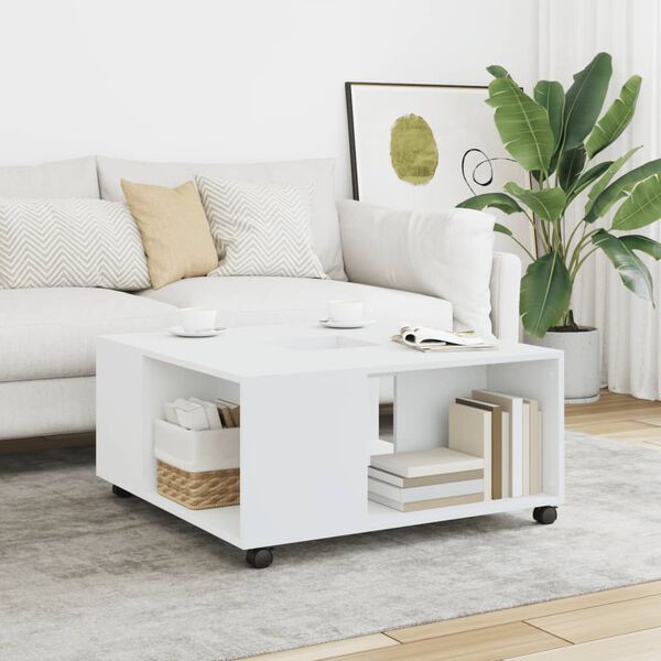 vidaXL Coffee Table White 80x80x40 cm Engineered Wood