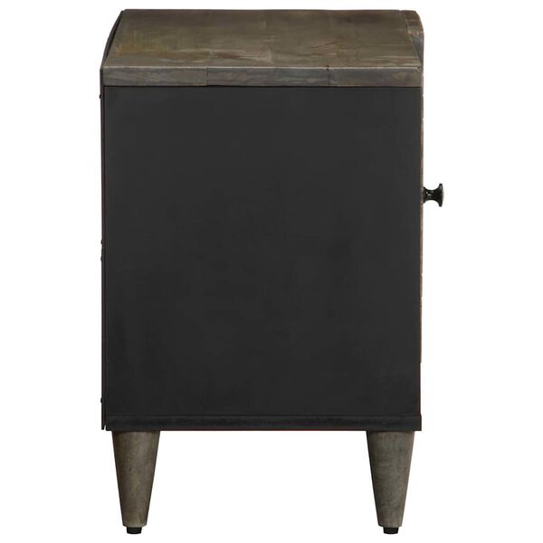 vidaXL TV Cabinet Light Grey 80x31.5x46 cm Solid Wood Mango