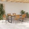 vidaXL Garden Dining Set 7 pcs Grey and Brown Poly Rattan