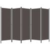 vidaXL 5-Panel Room Divider Anthracite 250x180 cm