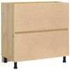 vidaXL Cabinet with Drawer Honey 80 x 46 x 81 cm Solid Pine Wood