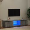 vidaXL TV Cabinet with LED Lights Grey Sonoma 140x40x36 cm