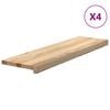 vidaXL Stair Treads 4 pcs Untreated 90x25x2 cm Solid Wood Oak