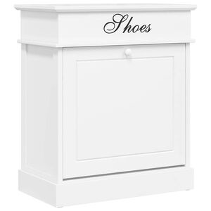 vidaXL Shoe Cabinet White 50x28x58 cm Paulownia Wood