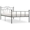 vidaXL Bed Frame without Mattress Grey Metal 90x200 cm
