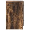 vidaXL Bedside Cabinet Smoked Oak 38x35x56 cm Engineered Wood