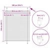 vidaXL Pleated Blind White 100x150 cm Fabric Width 99.4 cm Polyester