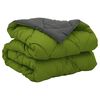 vidaXL Full Year Duvet Green and Anthracite 200 x 140 cm Microfiber