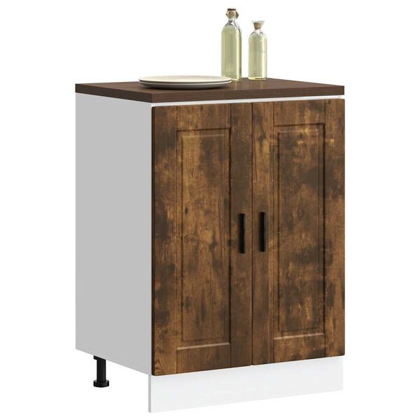 vidaXL Kitchen Base Cabinet&nbsp;Porto Smoked Oak Engineered Wood