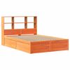 vidaXL Bed Frame without Mattress Wax Brown 120x200 cm Solid Wood Pine