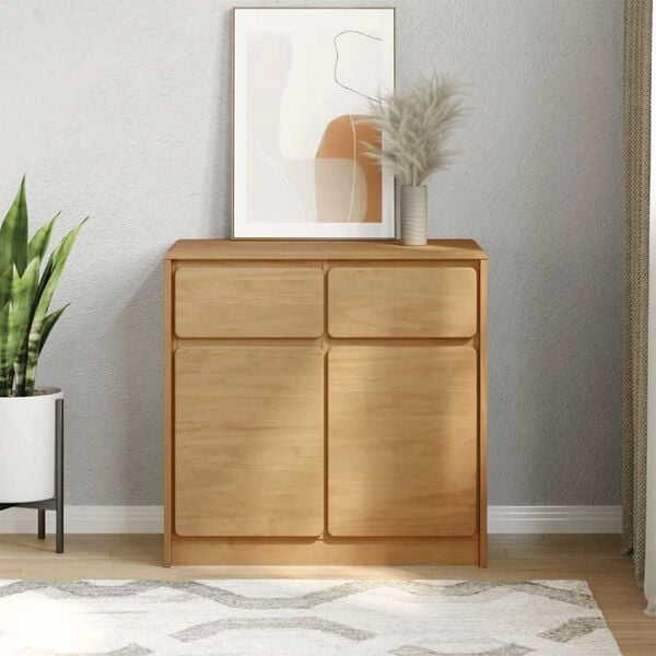 vidaXL Sideboard SAUDA Oak 80x43x75.5 cm Solid Wood Pine